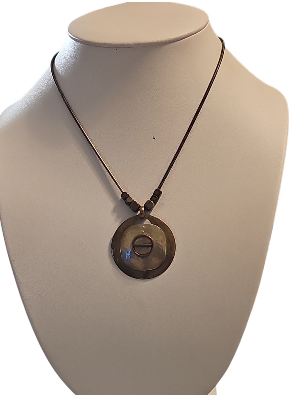 Modernist Mixed Metal Necklace Baer SF